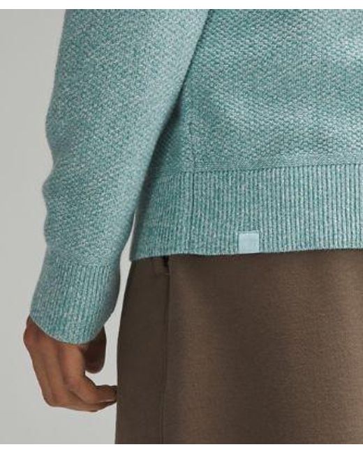 lululemon athletica Textured Knit Crewneck Sweater - Color Blue - Size L for men