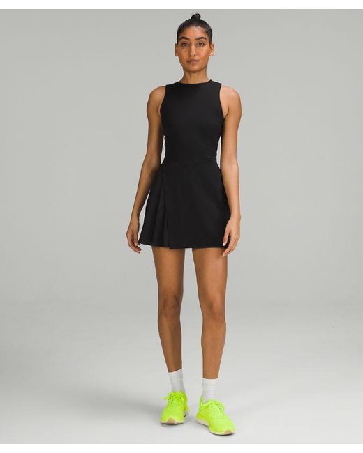 lululemon athletica Black Nulux Asymmetrical Tennis Dress