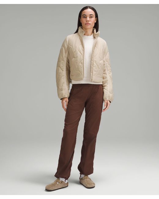 lululemon athletica Quilted Light Insulation Cropped Jacket in Natural
