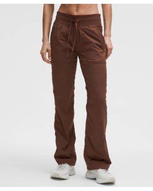 lululemon athletica Brown – Dance Studio Mid-Rise Pants Short – – Size 4