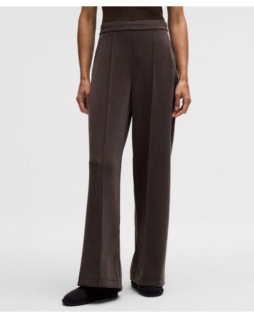 lululemon athletica Brown Softstreme Pintuck High-Rise Wide-Leg Pant