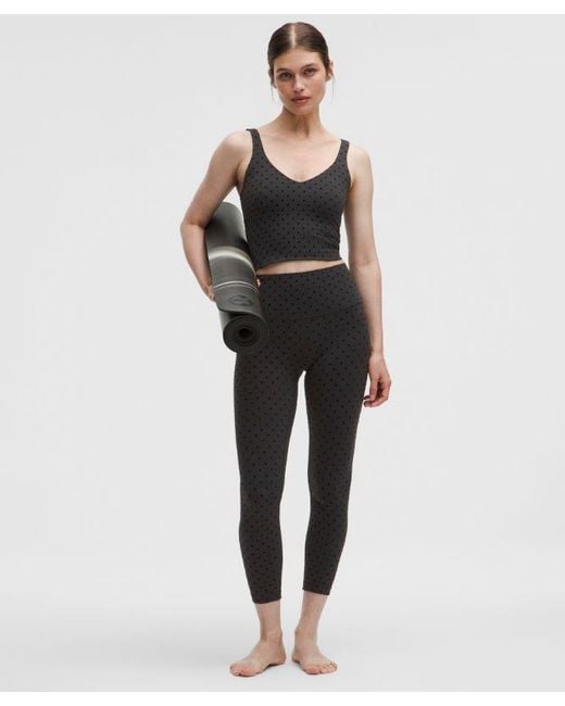 lululemon athletica Black – Align Tank Top Light Support, A/B Cup Flocked – – Size 4