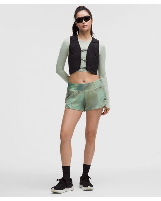 lululemon athletica Green Hotty Hot High-Rise Lined Short 2.5"