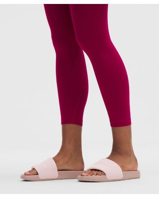 lululemon athletica Pink – Restfeel Slides Graphic – – Size 14