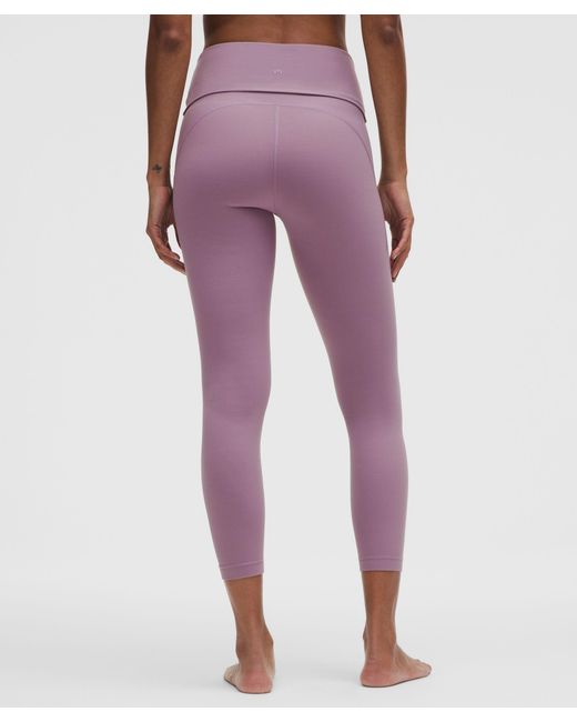 lululemon athletica Purple Groove Nulu Foldover-Waist Tight 25"