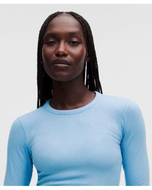 lululemon athletica Blue – Hold Tight Long-Sleeve Shirt – – Size 4