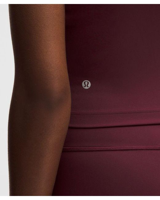 lululemon athletica Red – Glow Up Tank Top Medium Support, B/C Cup – Color Burgundy/ – Size 4