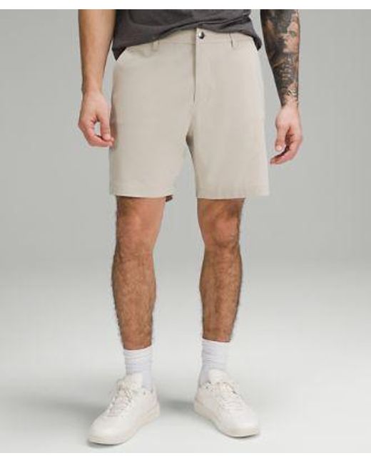 lululemon athletica Natural Abc Classic-fit Shorts 7" Wovenair for men