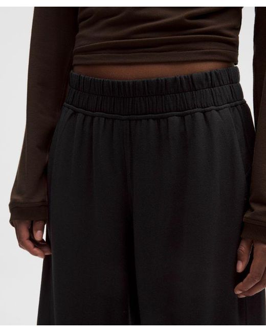 lululemon athletica White Becalm Mid-Rise Wide-Leg Pant