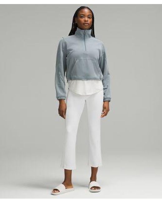 lululemon athletica White Ribbed Softstreme Zip-leg High-rise Cropped Pants 25"