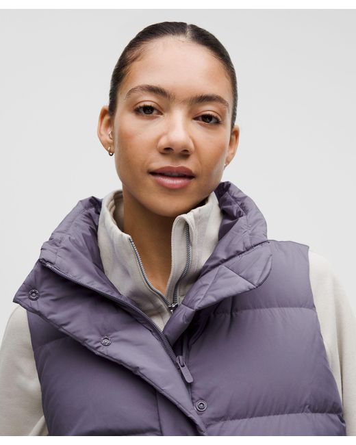 lululemon athletica Blue Wunder Puff 600-Down-Fill Cropped Vest
