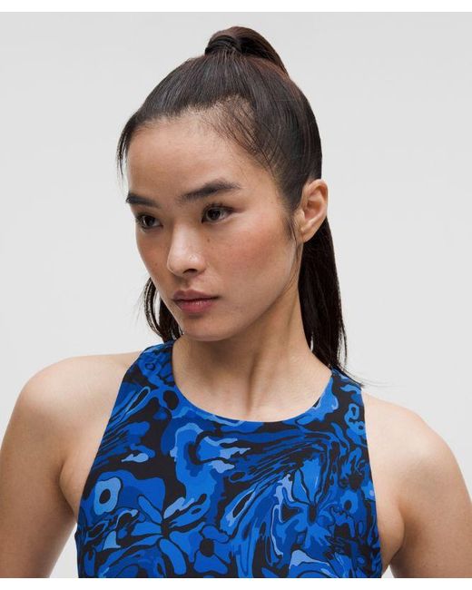 lululemon athletica Blue Swift Speed Cropped Tank Top