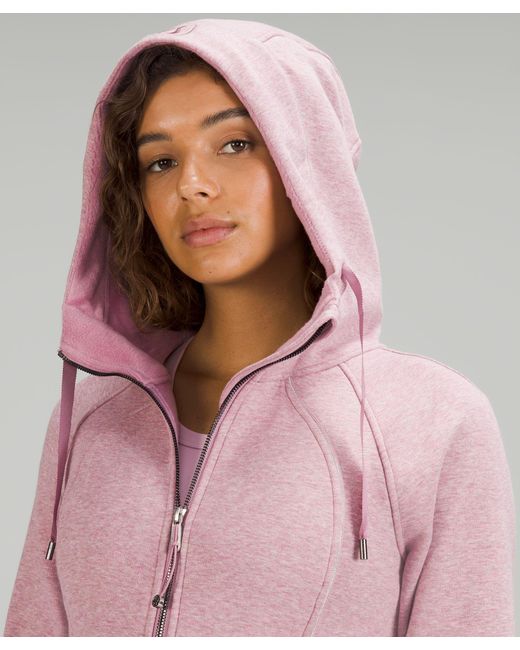 lululemon athletica Scuba Hoodie Plush in Pink | Lyst