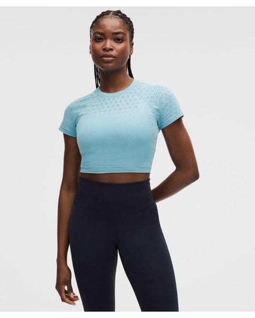 lululemon – Swiftly Tech Cropped Short-Sleeve Shirt 2.4 – – Size 4