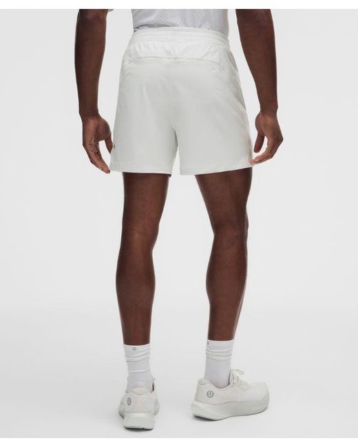 lululemon athletica White Pace Breaker Linerless Short 5" for men