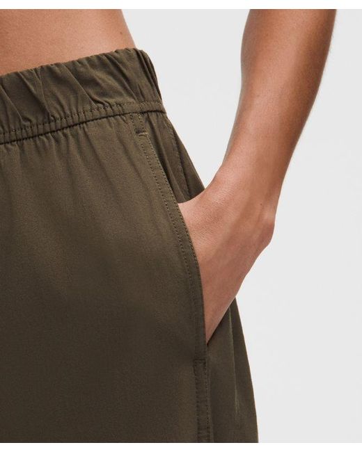 lululemon athletica Brown – Lululinen High-Rise Relaxed-Fit Pants Regular – – Size Large