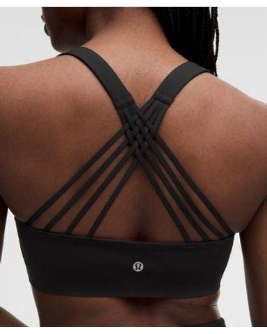 lululemon athletica Black – Flexyflex Strappy Yoga Sports Bra Light Support, D-Ddd Cups – – Size Large/Xl
