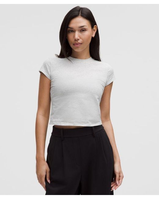 lululemon athletica White Organic Cotton Baby Tee