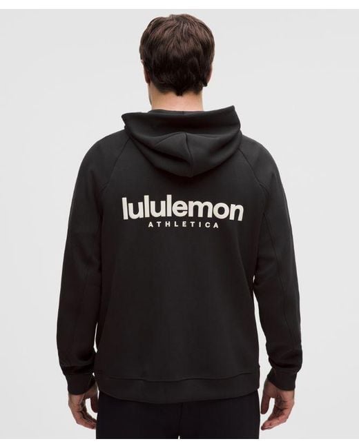 lululemon athletica Black – Smooth Spacer Classic-Fit Pullover Hoodie Wordmark – – Size Medium for men