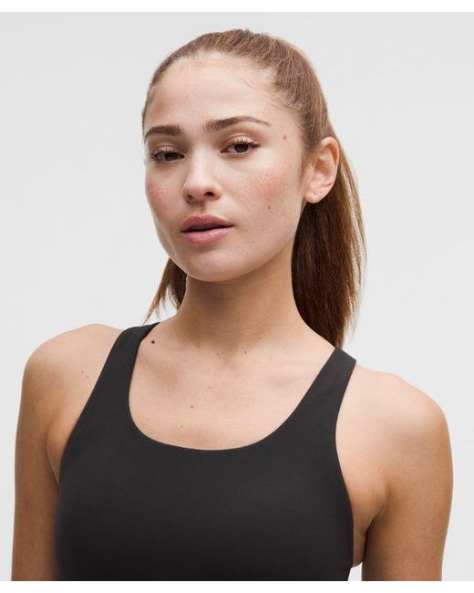 lululemon athletica Black Wunder Train Mesh-Back Bra