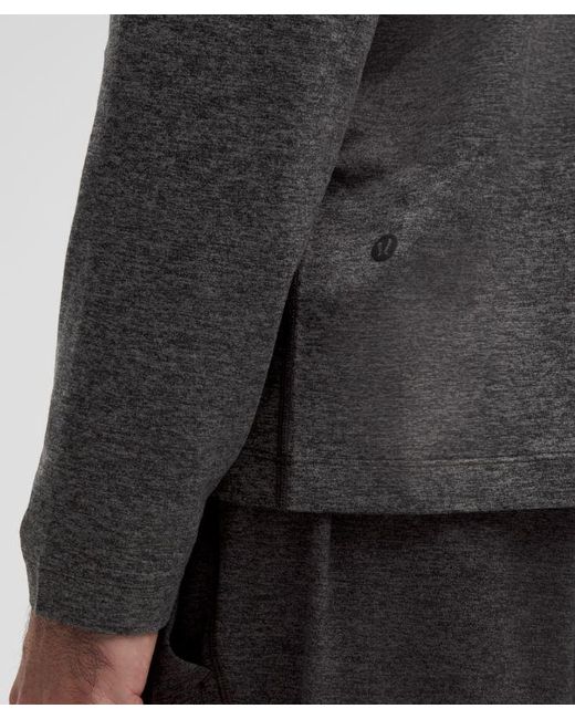 lululemon athletica Gray – Soft Jersey Half Zip Long-Sleeve Top – – Size Large for men