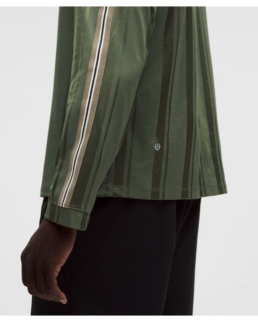 lululemon athletica Green – Knit Stripe Rugby Shirt – – Size Large for men