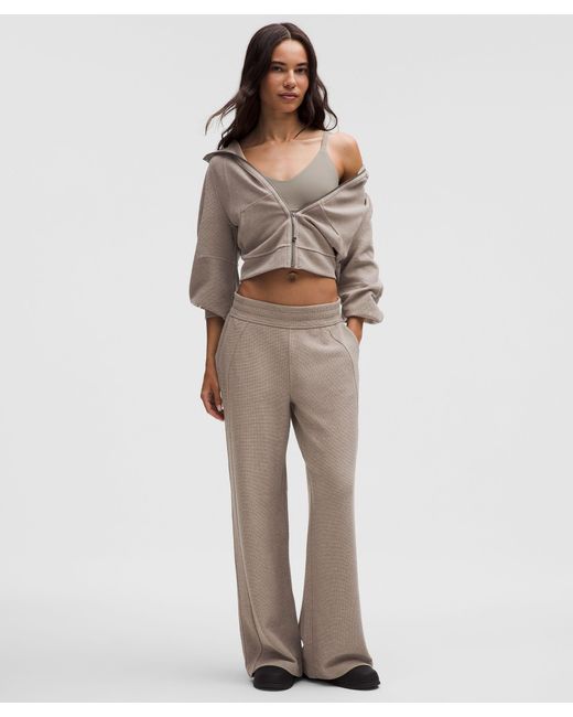 lululemon athletica Natural Scuba Mid-Rise Wide-Leg Pant