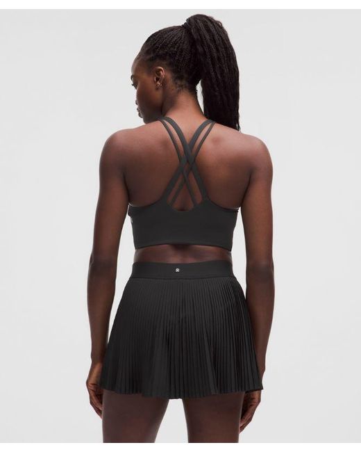 lululemon athletica Black – Energy High-Neck Longline Sports Bra Evolve Medium Support, B-D Cups – – Size Large