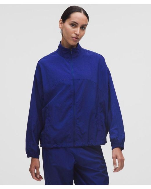 lululemon athletica Blue – License To Train Woven Oversized Jacket – – Size Medium