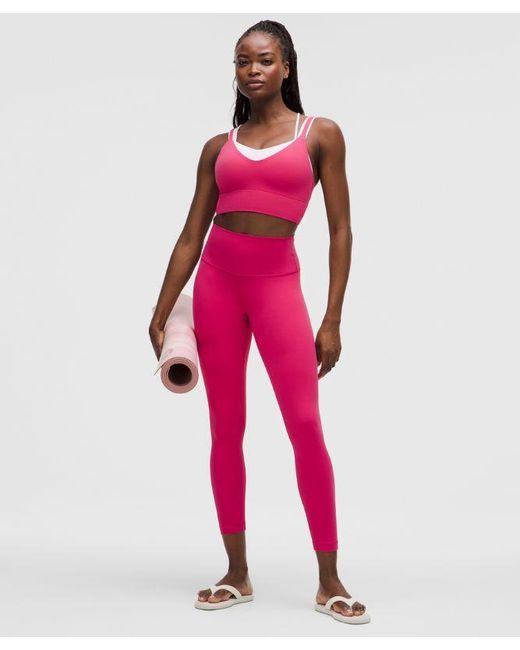 lululemon athletica Pink Focuser Scoop-Neck Bra Nulu