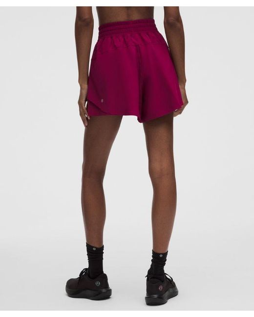 lululemon athletica Red Shake It Out High-Rise Running Short 4"