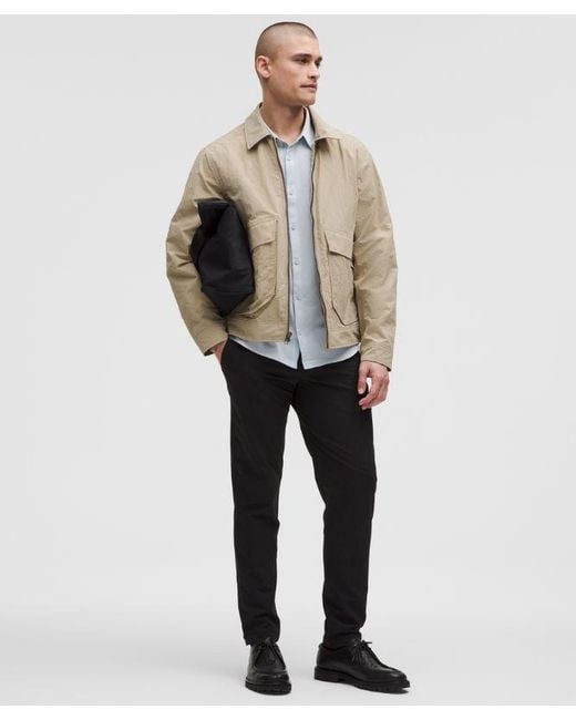 lululemon athletica Gray New Venture Classic Fit Long Sleeve Shirt for men