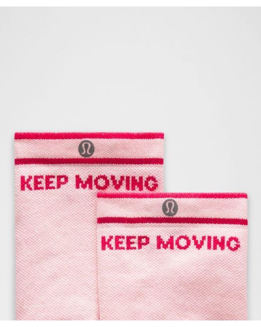 lululemon athletica Pink Find Your Balance Grip Quarter Socks
