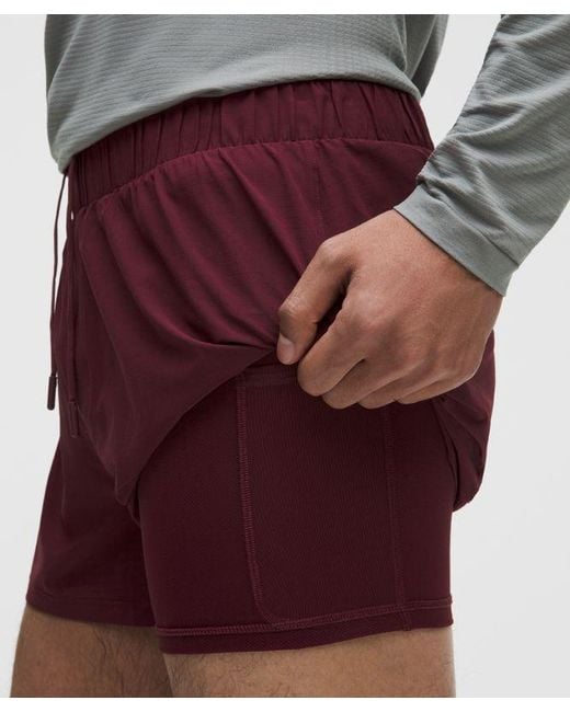 lululemon athletica Gray Mile Maker Ripstop Lined Short 4" for men