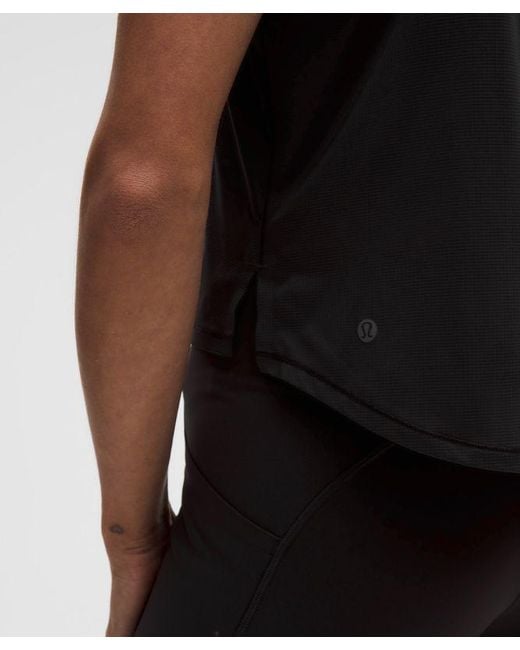 lululemon athletica Black Lightweight Waist-Length Running Tank Top