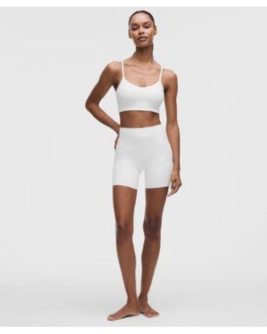 lululemon athletica White – Bend This Cami Spaghetti-Strap Sports Bra Light Support, A–C Cups – – Size Large/Xl