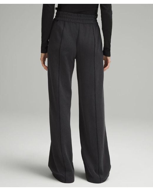 lululemon athletica Ribbed Softstreme Mid-rise Pants - 32.5" - Color Black - Size 0