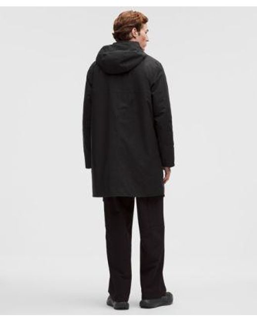 lululemon athletica Black – Stretchseal Insulated Rain Jacket – – Size Large for men