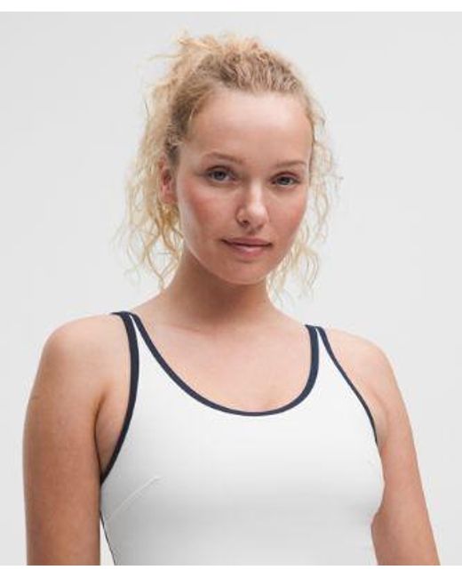 lululemon athletica White Scoop-Neck Cutout Tennis Tank Top