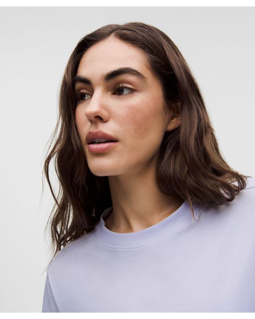 lululemon athletica White All Yours Organic Cotton Cropped T-Shirt