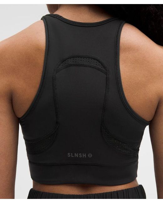 lululemon athletica Black – Mesh Cutout Tank Top Slnsh Collection – – Size Large