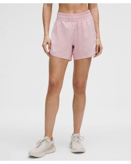 lululemon athletica Pink Track That High-Rise Lined Shorts 5"