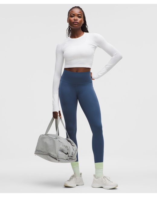 lululemon athletica Blue Wunder Train High-Rise Tight With Pockets 28"