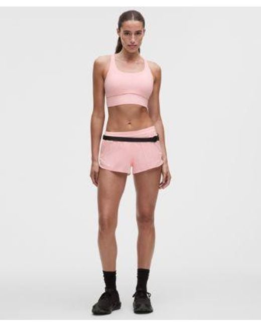 lululemon athletica Pink Energy Longline Bra Medium Support, B-D Cups