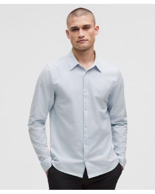 lululemon athletica Gray New Venture Classic Fit Long Sleeve Shirt for men