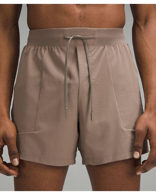 lululemon athletica Natural License To Train Linerless Shorts 5" for men