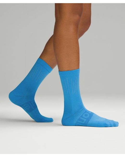 lululemon athletica Blue – Power Stride Crew Socks Reflective – –
