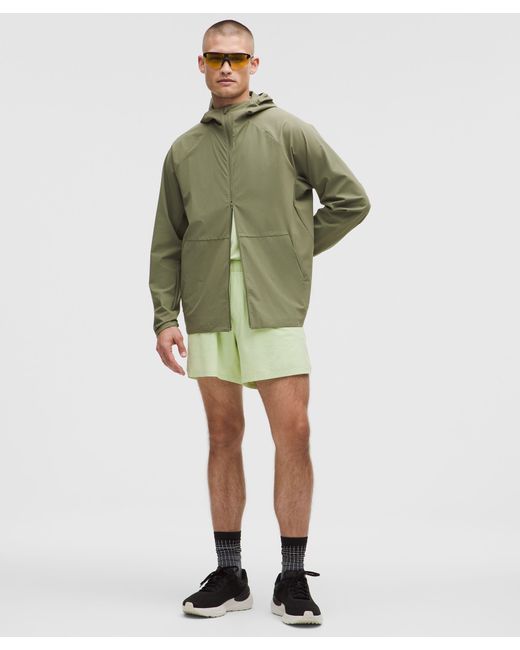 lululemon athletica Green Mile Maker Run Crew Ripstop Linerless Short 6" for men