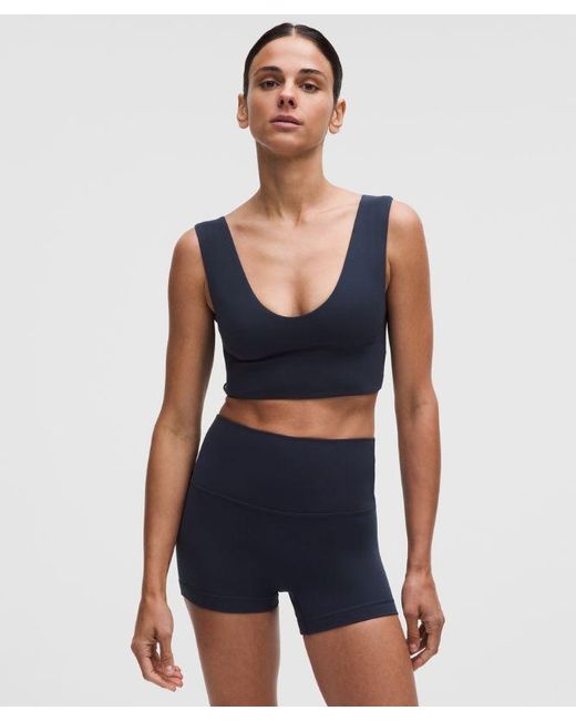 lululemon athletica Blue Bend This Boat And Scoop Bra