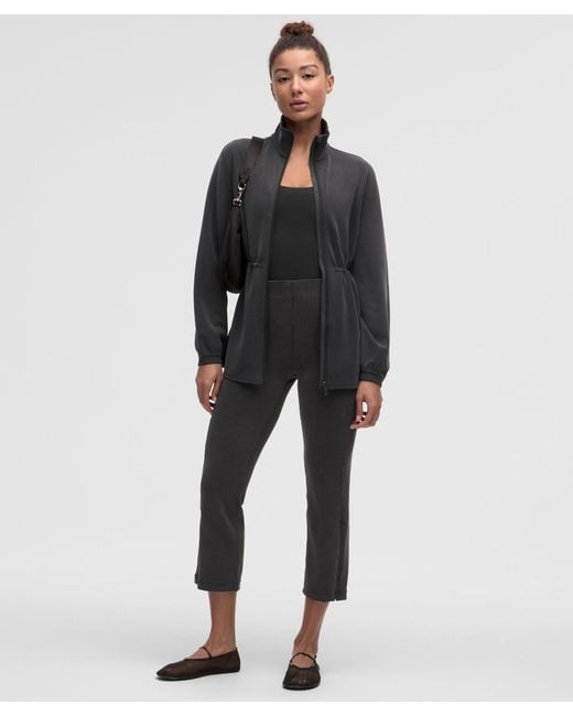 lululemon athletica Gray – Softstreme Cinch-Waist Full-Zip Jacket – – Size Large